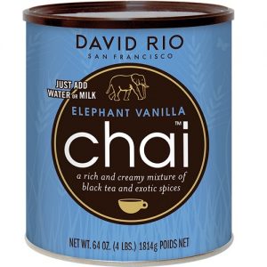 David Rio Elephant Vanilla Chai - chai maisījums ar vaniļu (1816 g bundža) AR11001 0 AR11001 DR EU 4lb Elephant 1814g