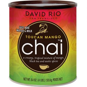 David Rio Toucan Mango Chai - mango garšas chai maisījums (1816 g bundža) AR11028 0 AR11028 DR EU 4lb Toucan 1814g