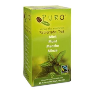 Puro Fairtrade zaļā tēja ar piparmētrām (25 gab.) RS317 550164 TEA PURO FT GREEN MINT 25X2g scr