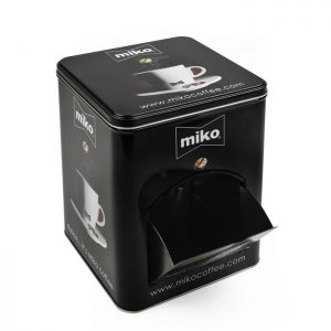 Metāla kaste kafijas piedevām “Miko”, 1 gab. RS775 508702 Miko Dispenserdoos Blik Open scr
