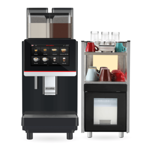 Piena ledusskapis ar tasīšu sildītāju “Dr. Coffee” F3 PLUS tasīšu sildītājs