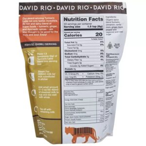 David Rio Hero Blend Tumeric Latte – kurkuma latte maisījums (560 g) Tumeric by David Rio back