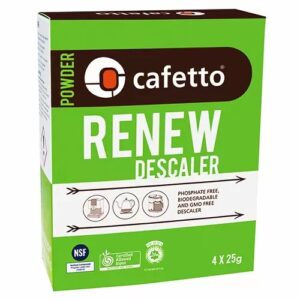 Organiskais atkaļķošanas pulveris Cafetto Renew Descaler 4 tīrīšanas cikliem cafetto RENEW 1