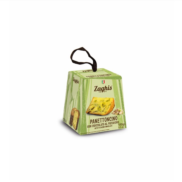 Panettoncino pistacchio 100g Panettone kūka ar pistācijām 100 g Zaghis Panettoncino