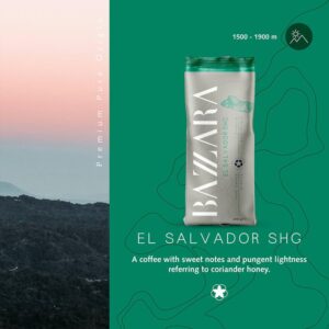 Kvalitatīvas kafijas pupiņas Bazzara "El Salvador SHG", 1 kg Bazzara El Salvador SHG2
