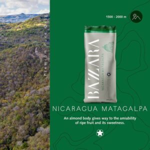 Kvalitatīvas kafijas pupiņas Bazzara "Nikaragva Matagalpa", 1 kg Bazzara Nikaragva Matagalpa2