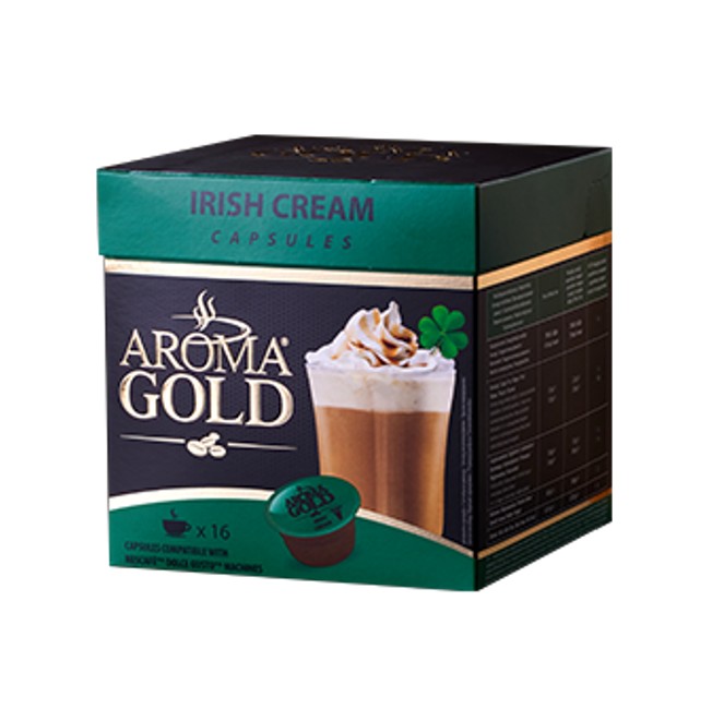 Aroma Gold Dolce Gusto Irish Cream Kafijas kapsulas Aroma Gold® Dolce Gusto® Irish Cream, 16 gab. Aroma Gold Dolce Gusto Irish Cream