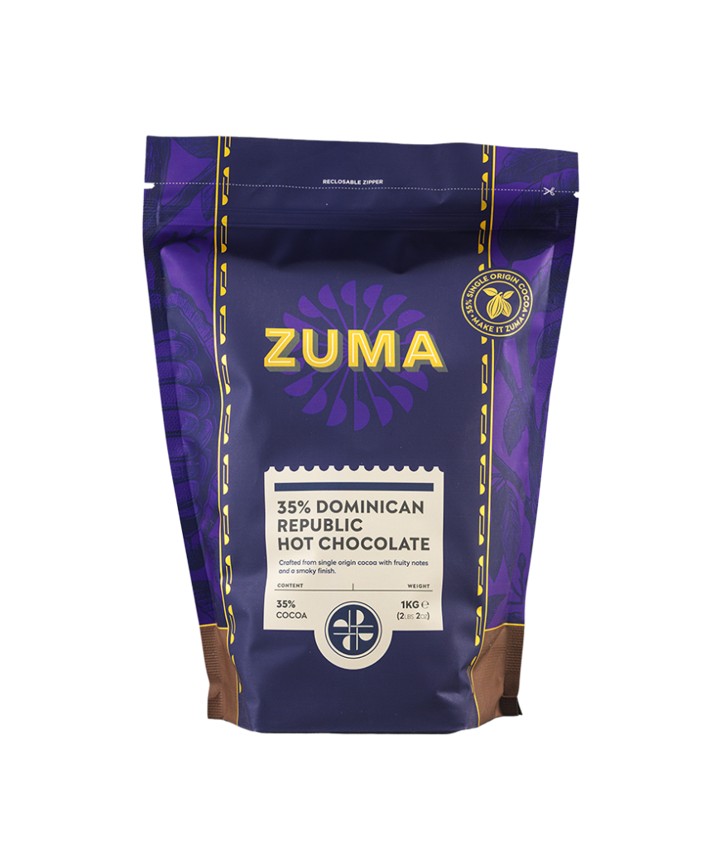 Karstā šokolāde Zuma “35% Single Origin Dominican Republic Hot Chocolate”, 1 kg.