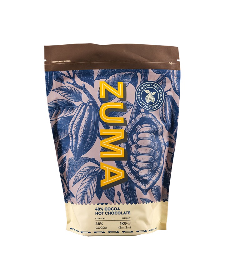 Karstā šokolāde ar sāļo karameli Zuma „48% Cocoa Hot Chocolate“, 1 kg