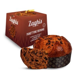 Panettone Brownie kūka ar kakao un tumšās šokolādes gabaliņiem Zaghis 600 g